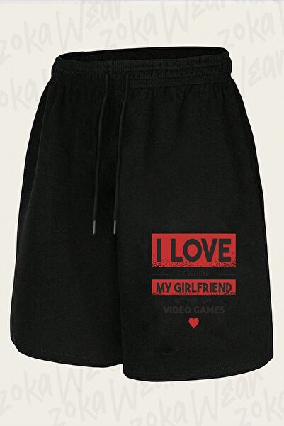 ZOKAWEAR Unisex I Love It When My Girlfriend Design Printed Shorts