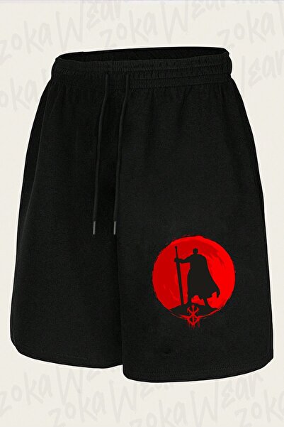 ZOKAWEAR Unisex Berserk Guts καταραμένο σύμβολο με τυπωμένο σχέδιο σορτς