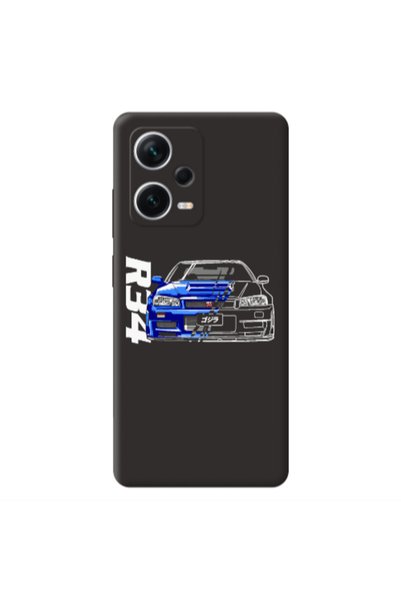 Other Xiaomi Poco X5 Blue R34 Black Colored Silicone TPU Θήκη