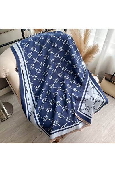 Choice Blue Luxury Cashmere Plaid Scarf Winter Women Pashmina Shawls Warm Bla...