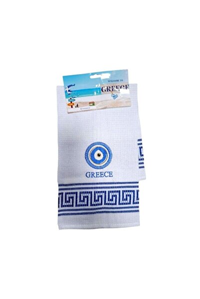 Tradesor Πετσέτα ποτηρόπανο Souvenir με κέντημα - Σετ 12pcs - Greece - 416181