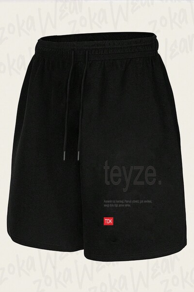 ZOKAWEAR Unisex Teyze Tdk Organic Design Printed Shorts