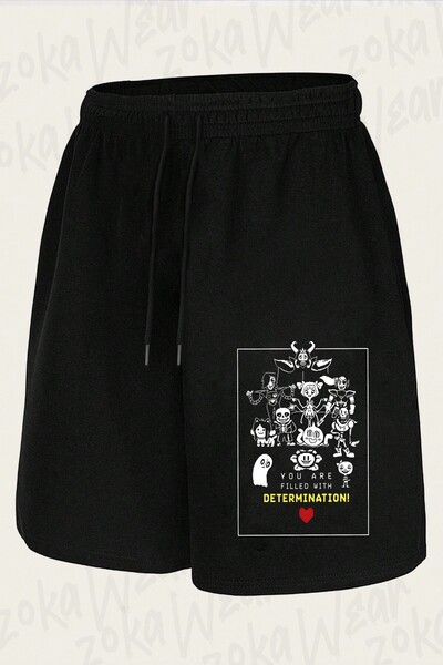 ZOKAWEAR Unisex Undertale Sans V4 Design Printed Shorts