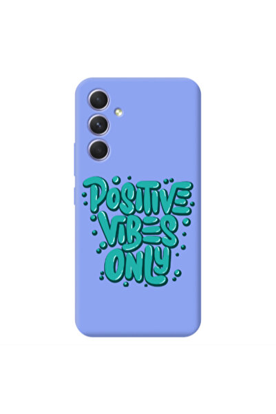 Other Samsung A54 Positive Vibes Only Light Purple Colored Silicone TPU Θήκη