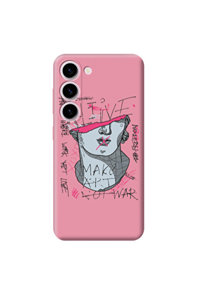 Other Samsung S23 Plus Make art Pink Colored Silicone TPU Θήκη