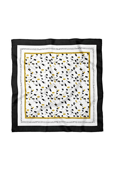 Sultan İpek وشاح / باندانا منقوشة بالزهور مقاس 50×50 سم