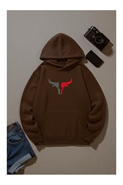 ZİYMO Men's Hooded Printed Relaxed Fit Sweatshirt