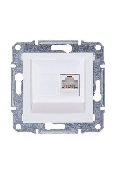 SCHNEIDER Asfora RJ45 UTP CAT6 Μηχανισμός Υποδοχής Λευκός, EPH4770121