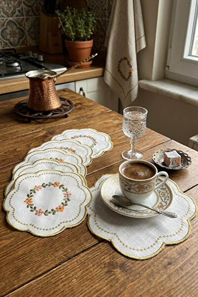 Çt Çeyizci Tekstil منديل العرض، منديل الكوكتيل، حامل العرض الجانبي للقهوة، ال...