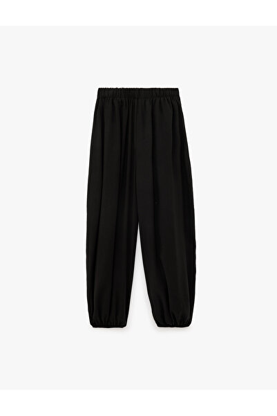 Koton Viscose Fabric Comfortable Fit Elastic Leg Balloon Trousers