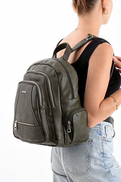 MEGA ÇANTA Faux Leather Women's Backpack 35*25 cm Mega Bag Suitable for Daily...