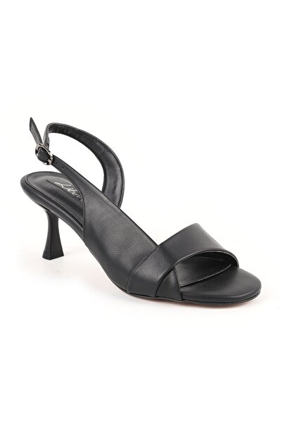 Libero Women's High Heels Open Toe Sling-Back Mid-Heeled Antique Leather L085...