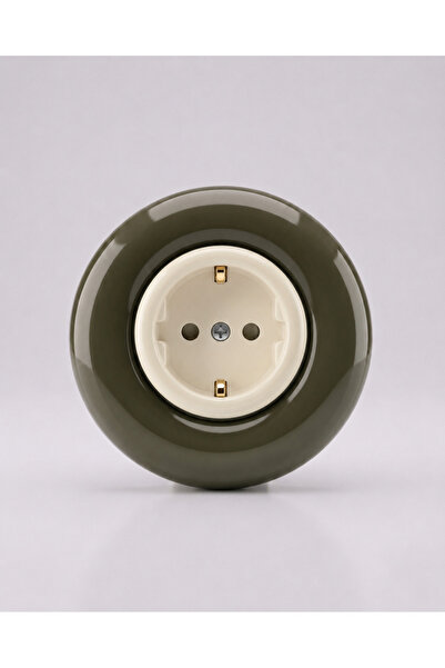 VRC Ticaret Special Design Bubble Series External Khaki Internal Cream Decora...