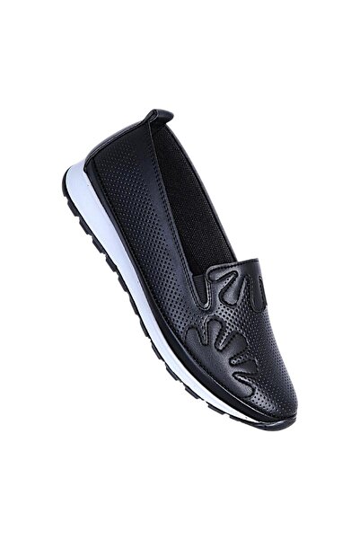 Ayakcenter Γυναικεία παπούτσια μπαλαρίνας Alens A15 Skin Black
