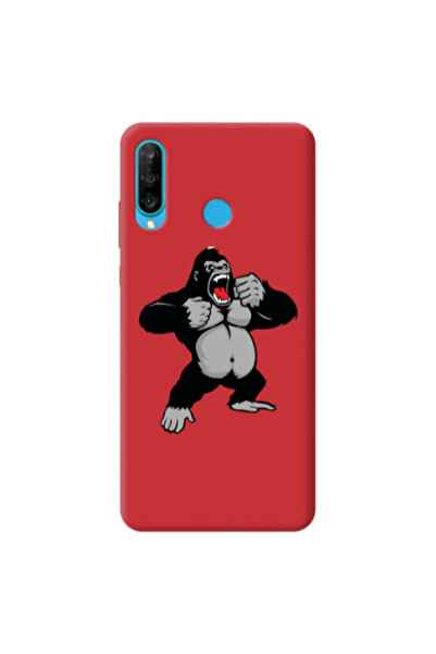 Other Huawei P30 Lite Angry Gorilla2 Red Colored Silicone TPU Θήκη