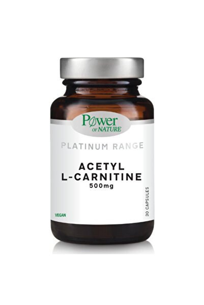 Power Health Πλατινένια Σειρά Ακετυλο-Λ-Καρνιτίνη 500MG 30 Κάψουλες