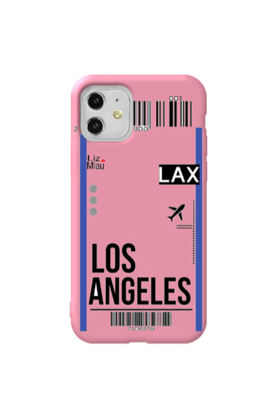 Other Apple iPhone 11 Los angeles Pink Colored Silicone TPU Θήκη