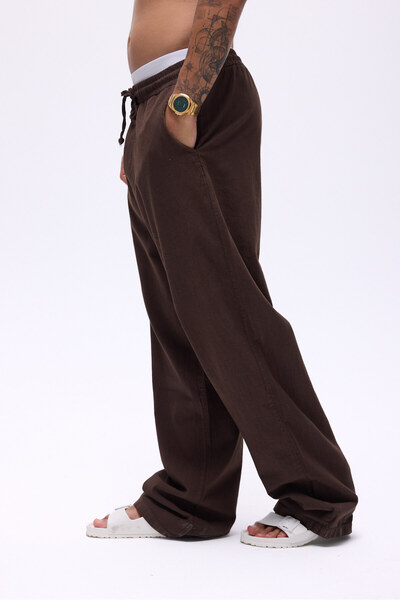 Unreal Co Bel Lastikli Baggy Keten Pantolon