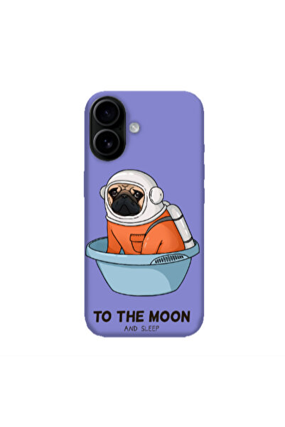 Other Apple Iphone 16 plus To the moon Purple Colored Silicone TPU Θήκη