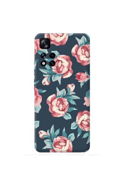 Other Xiaomi Redmi Note 11 Pro 5G Purple roses Transparent Silicone TPU Θήκη