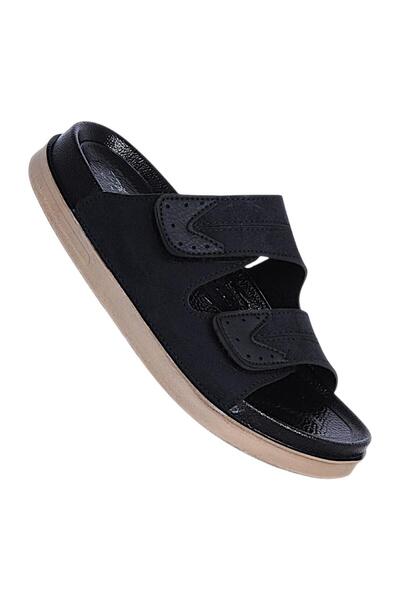 Ayakcenter Foxter M-26005 Black Soft Sole Men's Daily Slippers