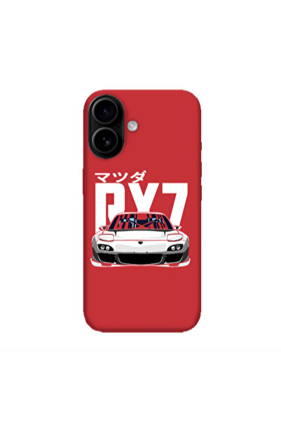 Other Apple Iphone 16 plus Car Rx7 Red Colored Silicone TPU Θήκη