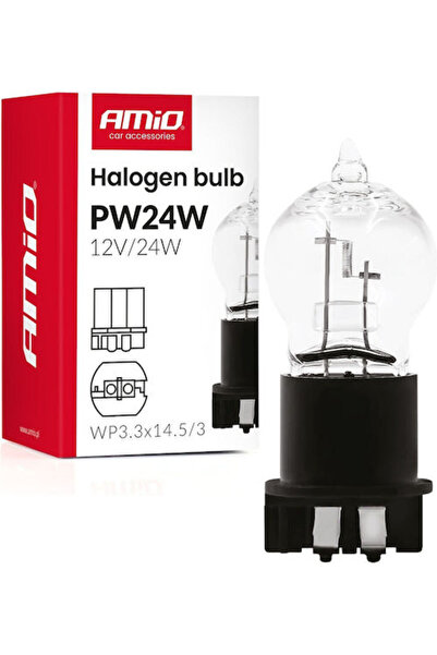 AMIO Λάμπες Αυτοκινήτου PW24W / DRL Αλογόνου Λευκού Φωτός 12V 24W 1 τεμάχιο
