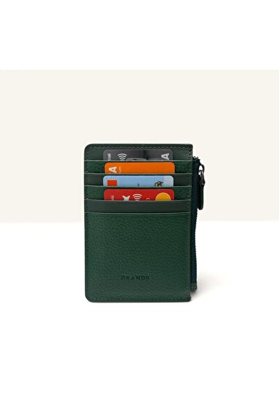 Grande Genuine Leather Card Holder Zipper Wallet