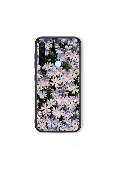 Other Xiaomi Redmi Note 8 Flowers white Black Glossy Θήκη