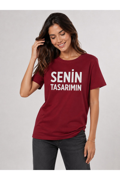 Kişiye Özel Baskılı 30/1 Kısa Kol T-shirt Kendin Tasarla Yazılı Fotoğraflı Tasarımlı