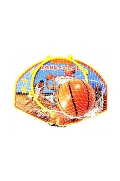 abnturk Oyuncak Ev Tipi Fileli Basketbol Potası ve Basket Topu Kapı Arkası As...