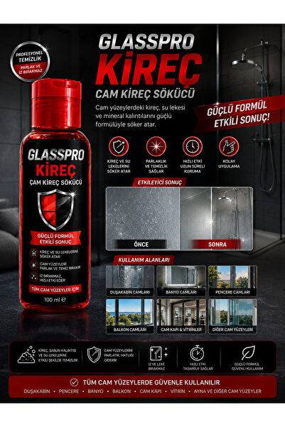 Genel Markalar Glasspro Cam Kireç Sökücü