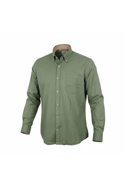 NCS N126-0600-12 Green Ανδρικό Βαμβακερό oxford Πουκάμισο Σε Κανονική Γραμμή ...