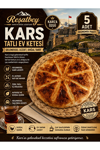 REŞATBEY BS Reşatbey Kars Tatlı Ev Ketesi 5 Adet | Geleneksel El Yapımı Kete