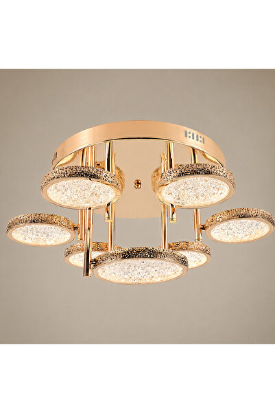 VİSENTE HOME Kristal Modern Gold LED Plafonyer Tavan Lambası