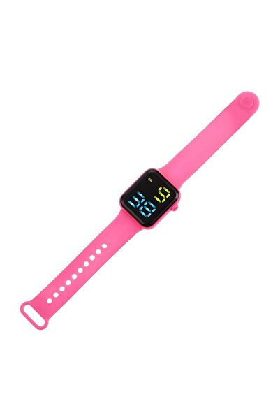OEM Ceas digital LED pentru copii, curea silicon roz, lumină colorată, afișaj...