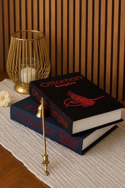 Dezora Home Fabric Decorative Book Box Set of 2 - Hidden Storage Box Navy Blue Modern Home Decoration