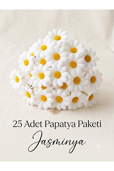 Jasminya 25 Adet Beyaz Yapay Çiçek – Düğün, Nişan, Hediye Süsleme Dekorasyon ...
