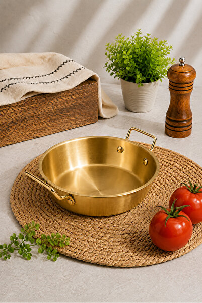 Vadi Stainless Steel Mini Saucepan with Gold Handle, Serving Bowl, Breakfast ...
