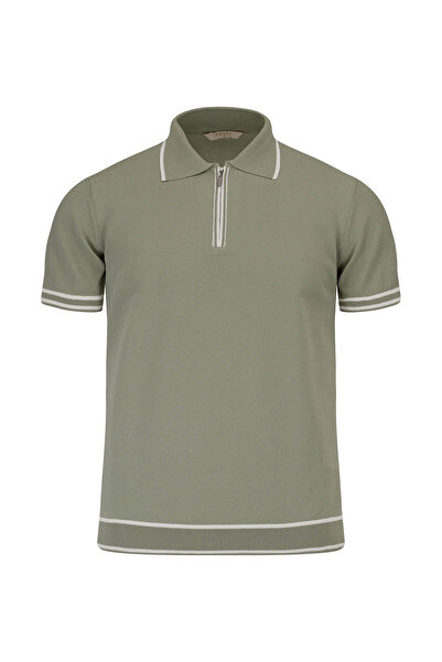 Hatemoğlu Yeşil Regular Fit Polo Yaka Rayon Tişört