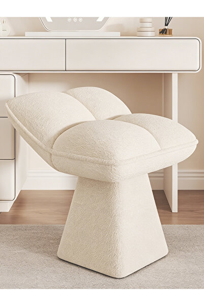 Vitakit Chenille Makeup Stool with High-Resilience Foam, Scratch & Wear Resis...