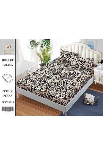 naniland.ro Husă de Pat Finet 2 Persoane 3 Piese cu Elastic 180x200 cm, Model...