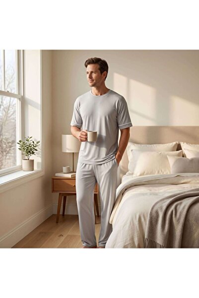 OTHELLO Σετ Ανδρικών Πιτζαμών Cooling Jersey - XL/2XL - Γκρι