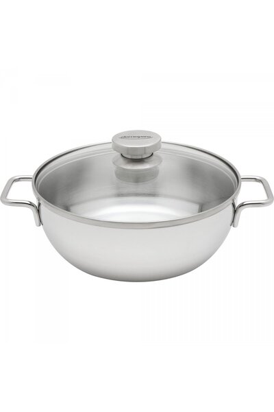 Demeyere Oală adâncă cu capac, Demeyere, 28cm, inox, 4.8l, Argintiu