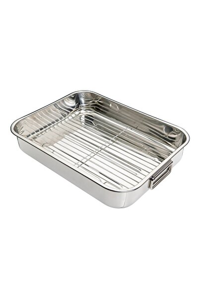 Kitchen Craft Tava de copt KitchenCraft cu gratar din otel inoxidabil, 43x31c...