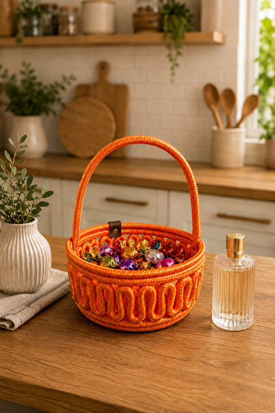 MaVaux Candya Patterned Handmade Rope Multi-Purpose Guest Candy Basket, Gift ...