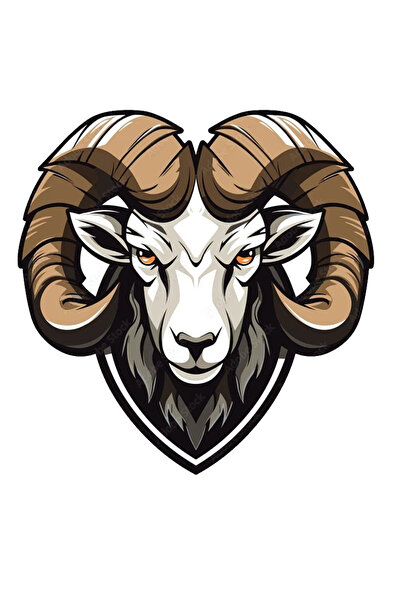 MegaSticker Angry Mountain Goat Sticker Sticker for Car, Motorcycle, Helmet, ...