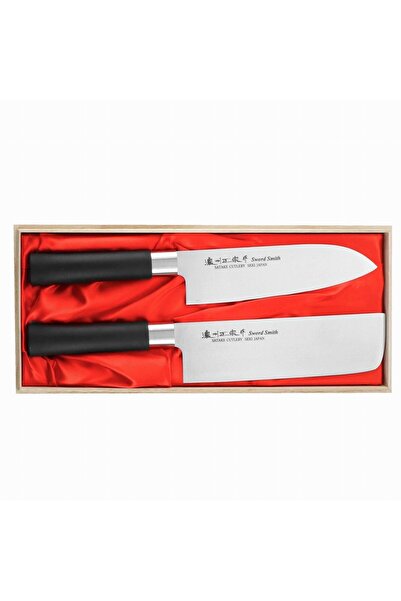 Satake Set 2 cutite, Satake, Otel, 17/16 cm, Negru