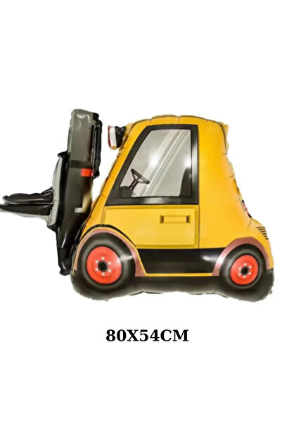 pratikpastacılık Construction Themed Birthday Party Forklift Foil Balloon 80X...