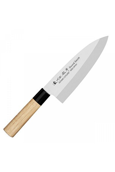 Satake Cutlery Cutit Deba Satake, 16.5 cm, otel, maner din lemn de cauciuc, 2...